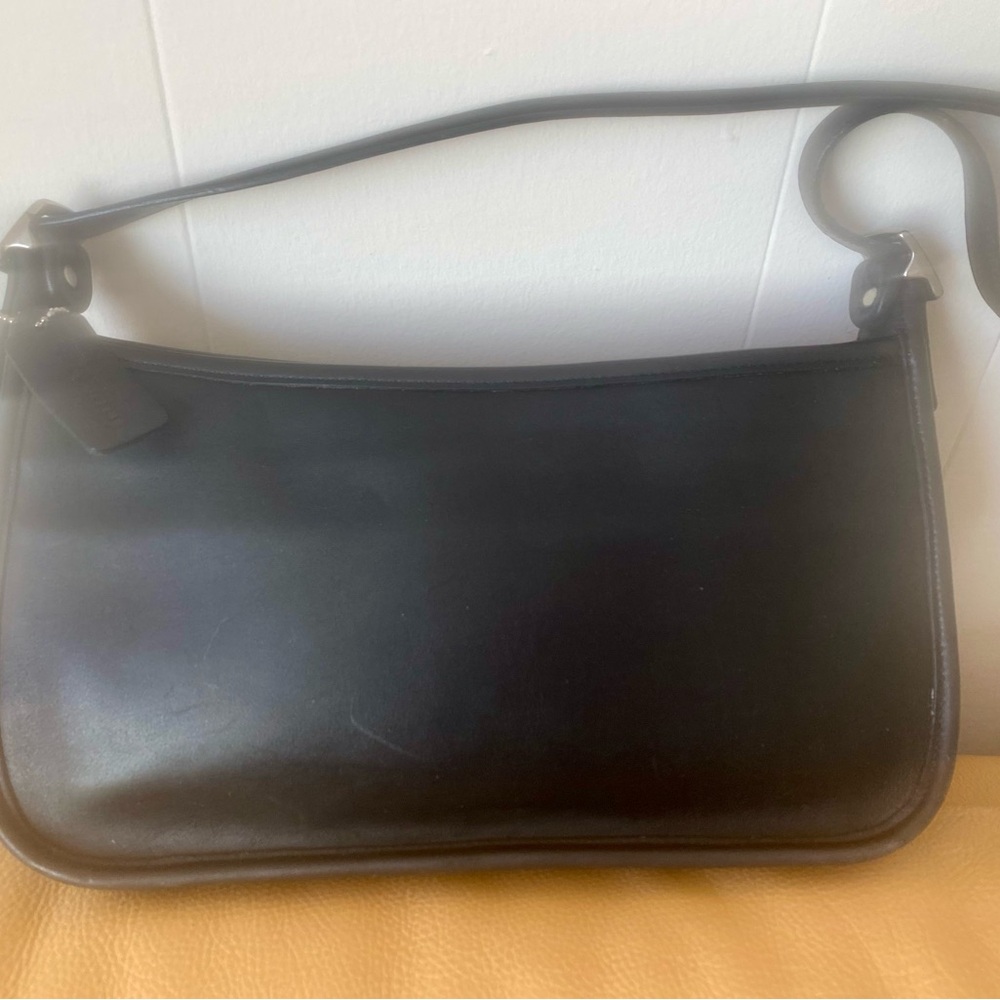Coach Vintage Black Leather Bag A9C 9071 - Picture 3 of 9